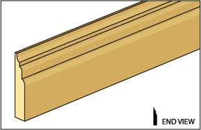 NORTHEASTERN SCALE LUMBER - 1 Inch Scale Dollhouse Miniature - (basswood) Dcf-12 Door Or Window Casing (NE944)